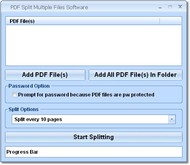 PDF Split & Cut Multiple Files Software screenshot